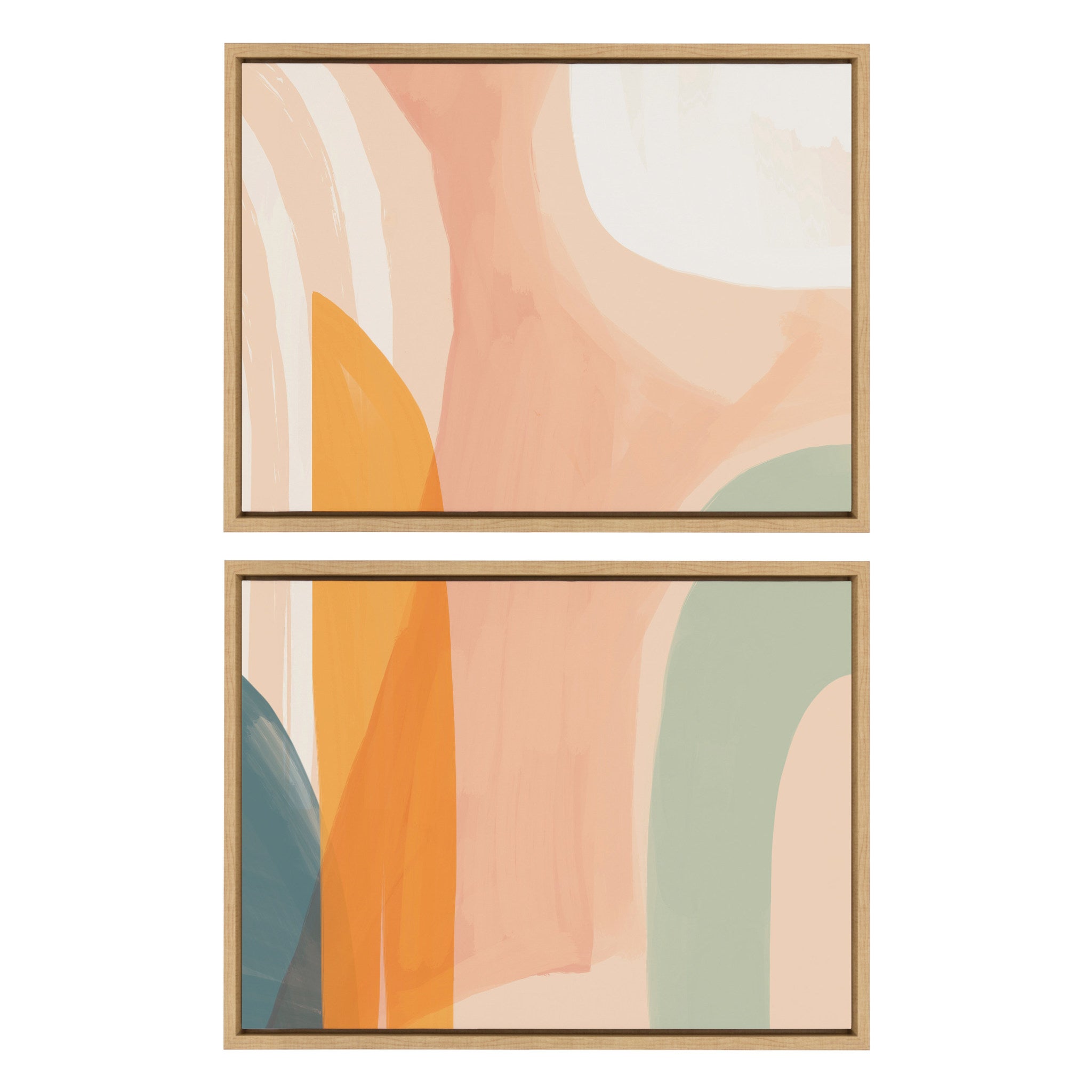 Sylvie Sunrise Over Marrakesh 1 and 2 Framed Canvas by kateandlaurel - product image 2 for Resin Society