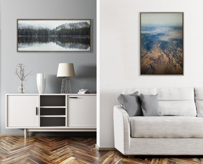 Sylvie Still Reflection Framed Canvas by kateandlaurel - product image 5 for Resin Society