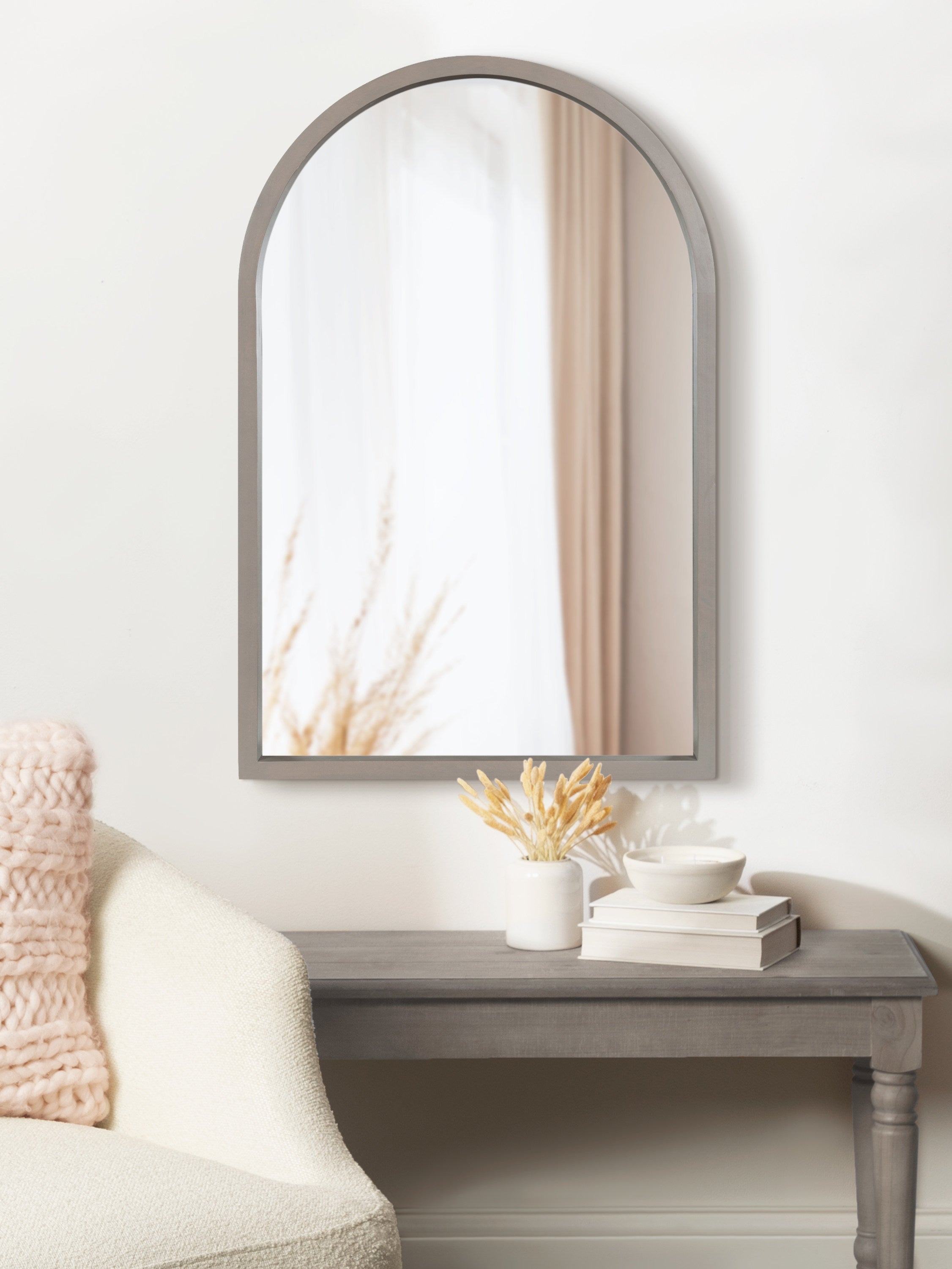 Hutton Wood Framed Arch Mirror by kateandlaurel - product image 13 for Resin Society