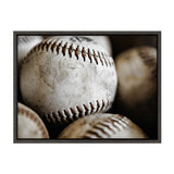 Sylvie Softball Close Up Framed Canvas by kateandlaurel - product image 9 for Resin Society