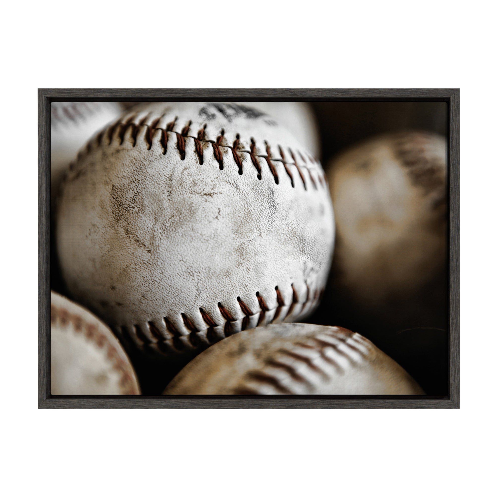 Sylvie Softball Close Up Framed Canvas by kateandlaurel - product image 9 for Resin Society