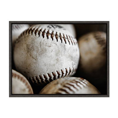 Sylvie Softball Close Up Framed Canvas by kateandlaurel - product image 9 for Resin Society