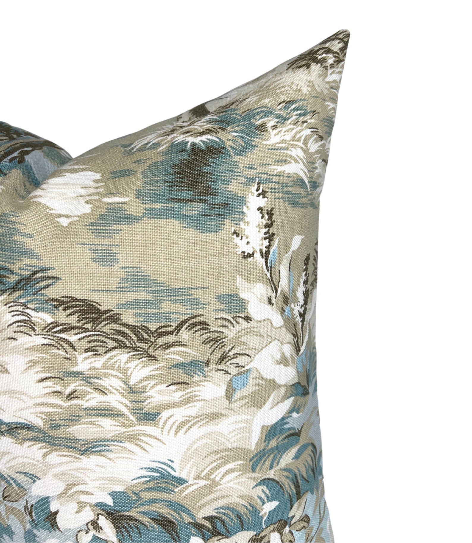 Lincoln Toile Pillow Cover in Light Blue, Thibaut Pillows