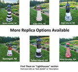 Amish handmade patriotic solar lighthouse garden decor with American flag colors