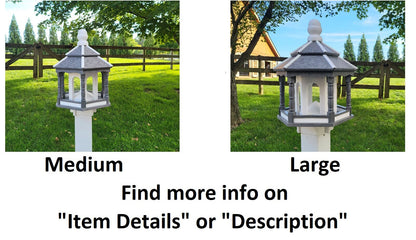 Amish handmade gazebo bird feeder in outdoor garden setting