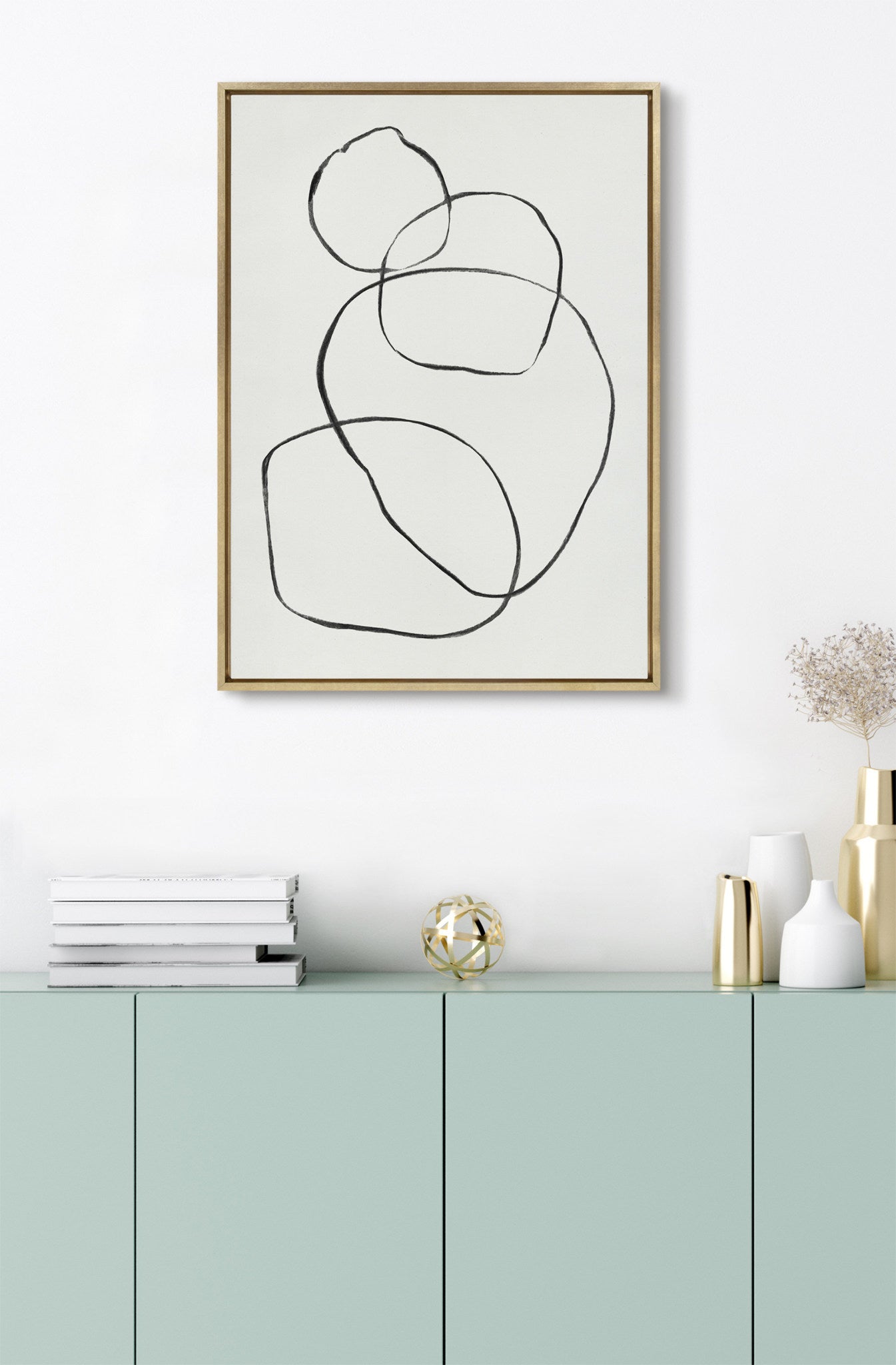 Sylvie 869 Going in Circles Framed Canvas by kateandlaurel - product image 6 for Resin Society