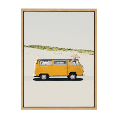 Sylvie Giraffe Adventure Framed Canvas by July Art Prints