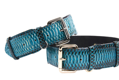 Turquoise, Black Snake Classic Collar With Silver & Gold Classic by Allysa Payne Beverly Hills - main product image for Resin Society