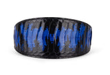 Black and Royal Blue Snake Wide Style Collar displayed on a light surface