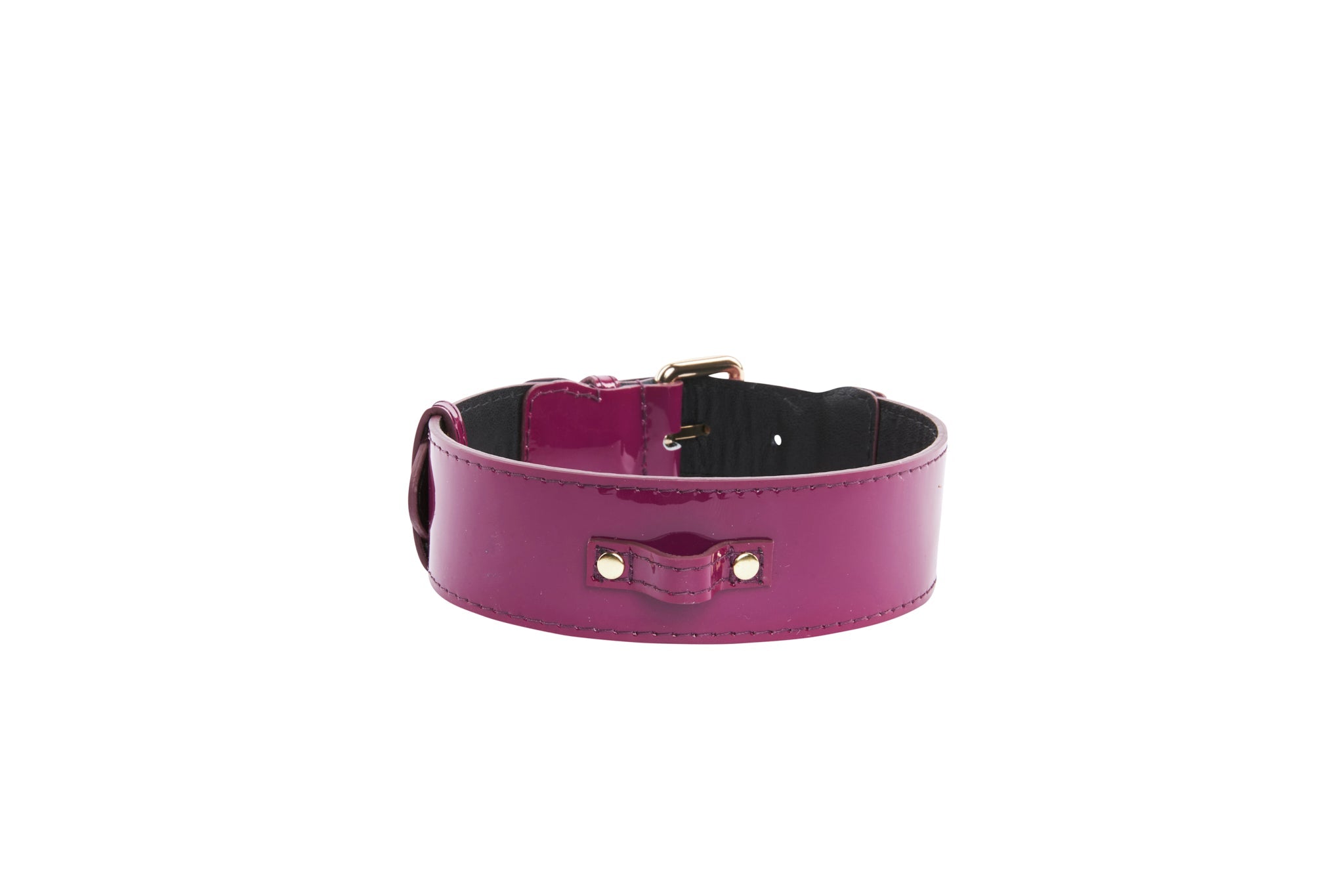 Purple Patent Italian Leather/Classic Hardware Collar by Allysa Payne Beverly Hills - product image 2 for Resin Society