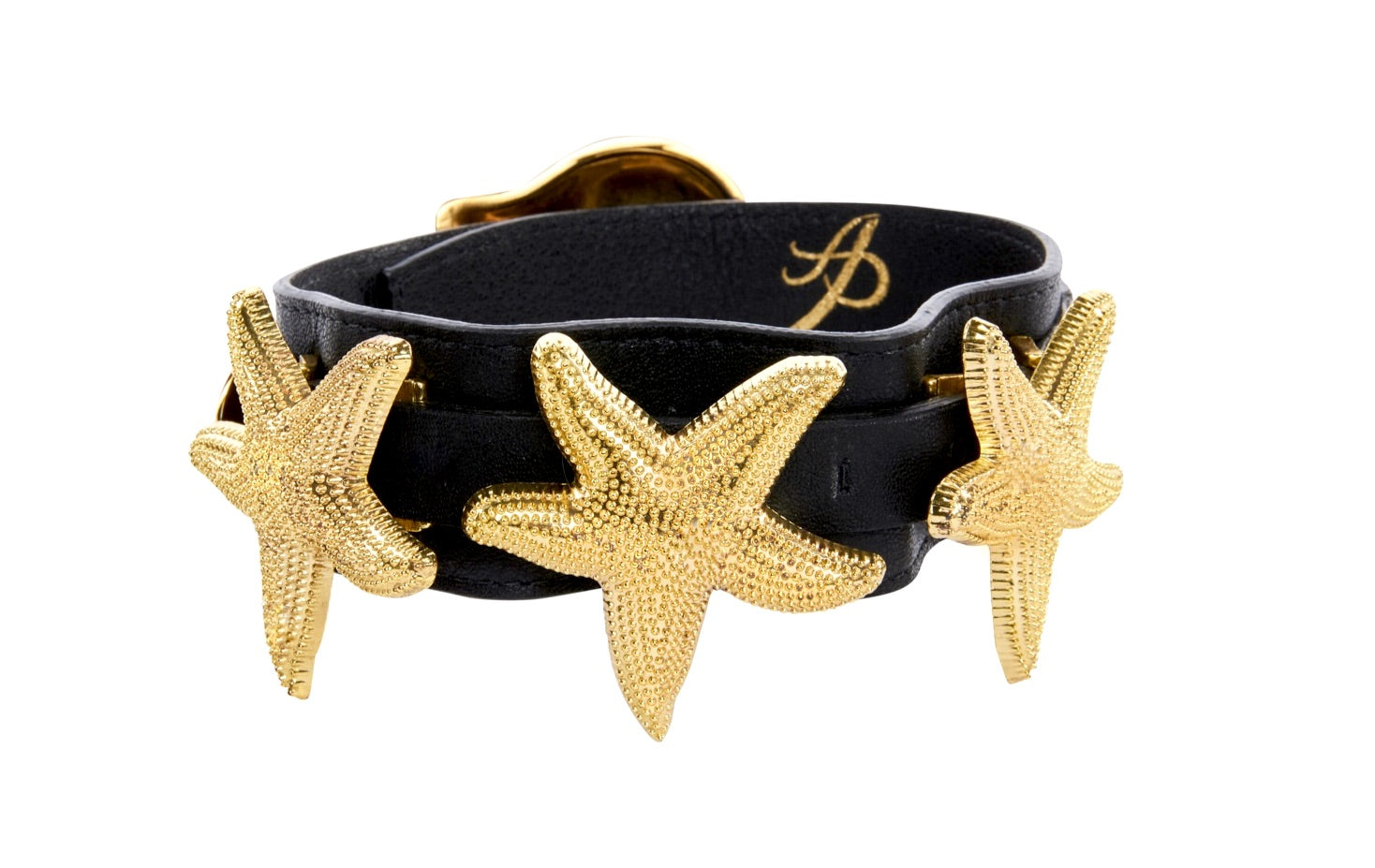 Black Italian Leather Starfish Collar by Allysa Payne Beverly Hills - main product image for Resin Society