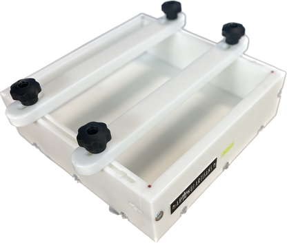 Ahonui Artisans 11x11x3 inch HDPE epoxy resin casting form with clamps and leveling feet