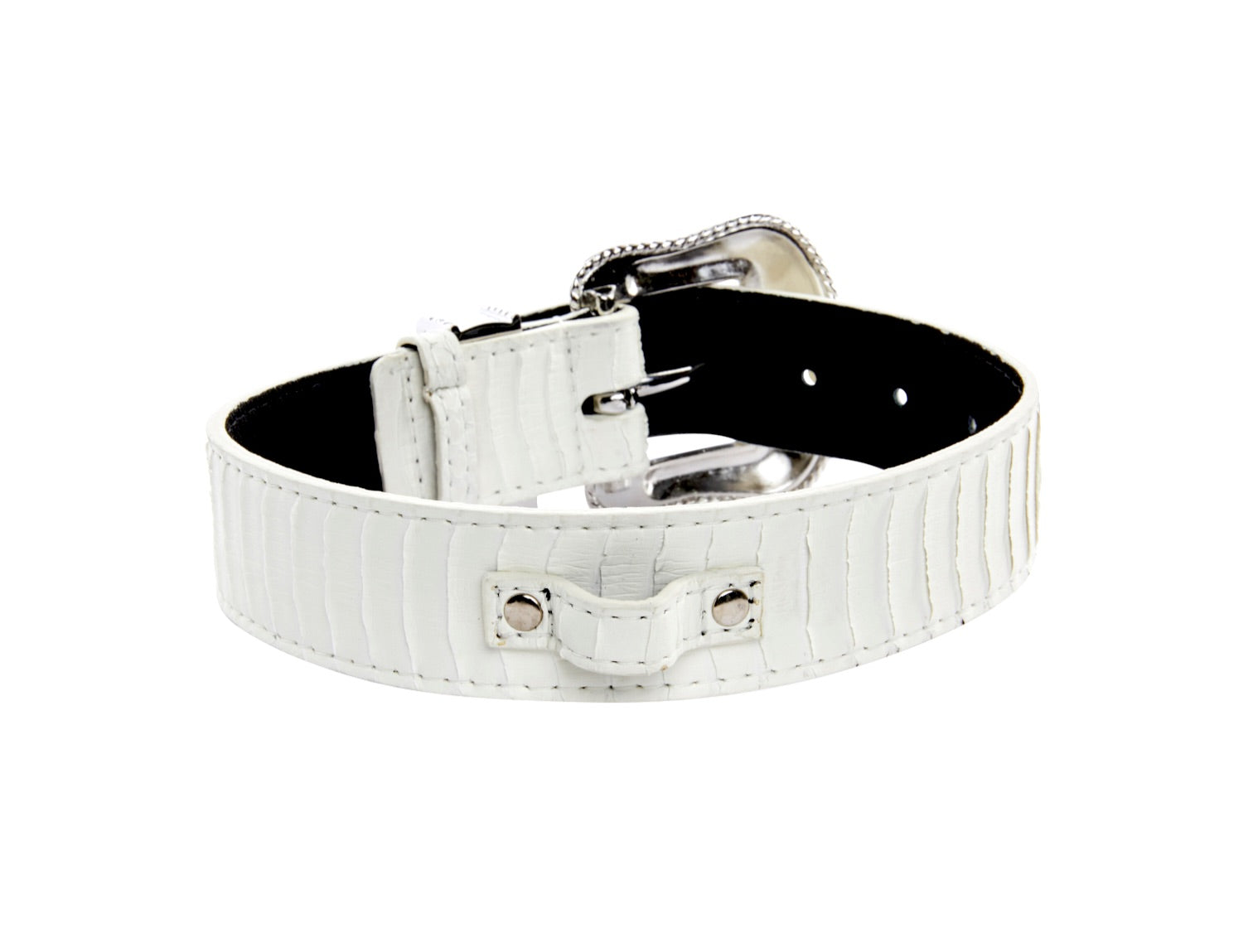 Matte White Snake Collar Set of 2. With Both Silver & Gold Swarovski by Allysa Payne Beverly Hills - product image 3 for Resin Society