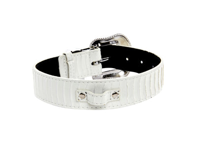 Matte White Snake Collar Set of 2. With Both Silver & Gold Swarovski by Allysa Payne Beverly Hills - product image 3 for Resin Society