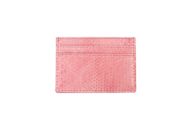 Soft Pink Snake AP Luxury Pet Fashion Double Sided Card Wallet