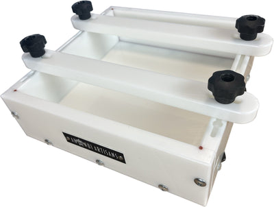 Ahonui Artisans 11x11x3 inch HDPE epoxy resin casting form with clamps and leveling feet