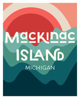 Destination: Mackinac Island modern abstract art print by Alicia Bock featuring bold colorful shapes