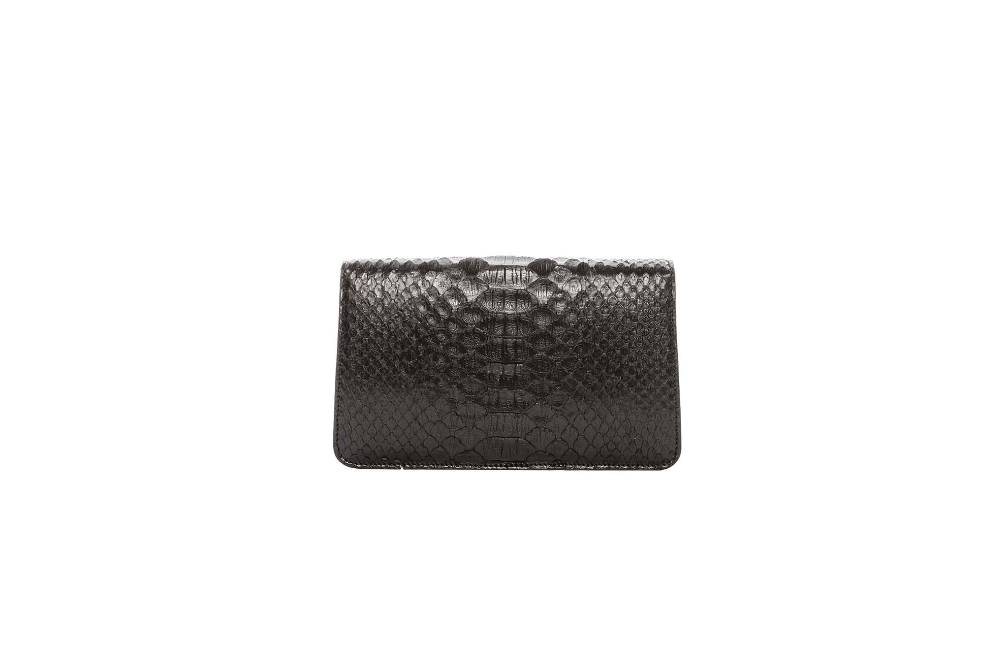 Classic Black Python Clutch by Allysa Payne Beverly Hills - product image 5 for Resin Society