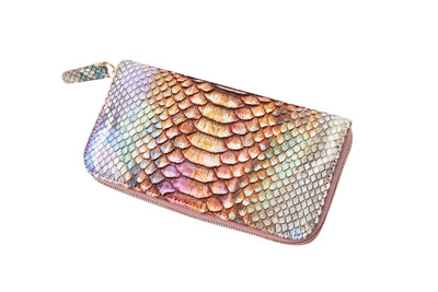Iridescent Python Zip Wallet