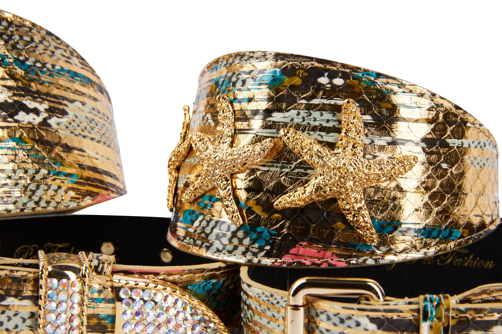 Scottsdale Collection Multi Color Gold Snake Stunning Set Of 4 Collars by Allysa Payne Beverly Hills - product image 3 for Resin Society