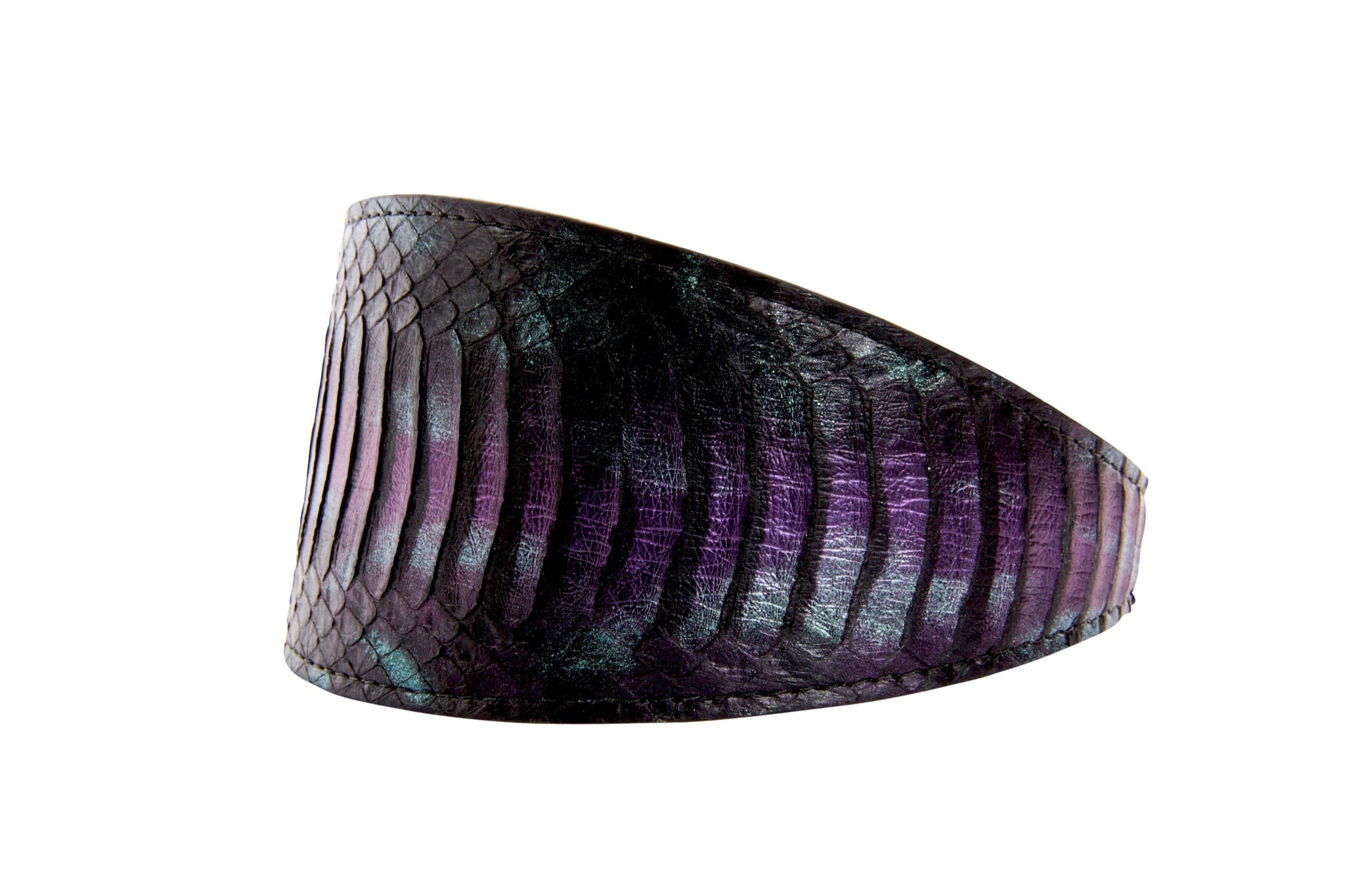Black, Green, Purple Snake 3” Wide Style Collar by Allysa Payne Beverly Hills - main product image for Resin Society