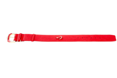 Red Italian Leather Collar With Hollywood Glam Italian Hardware by Allysa Payne Beverly Hills - product image 3 for Resin Society