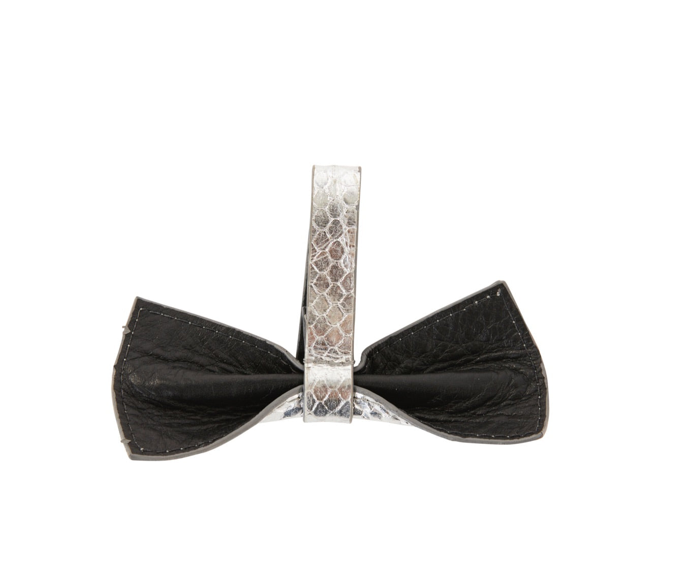 Silver Viper Snake Bow Tie by Allysa Payne Beverly Hills - product image 2 for Resin Society