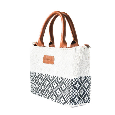 Tin Marin White Small Woven Crossbody Bag by Tin Marin Brand - product image 2 for Resin Society