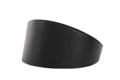 Black Vegan Leather 2” Wide Collar by Allysa Payne Beverly Hills - main product image for Resin Society
