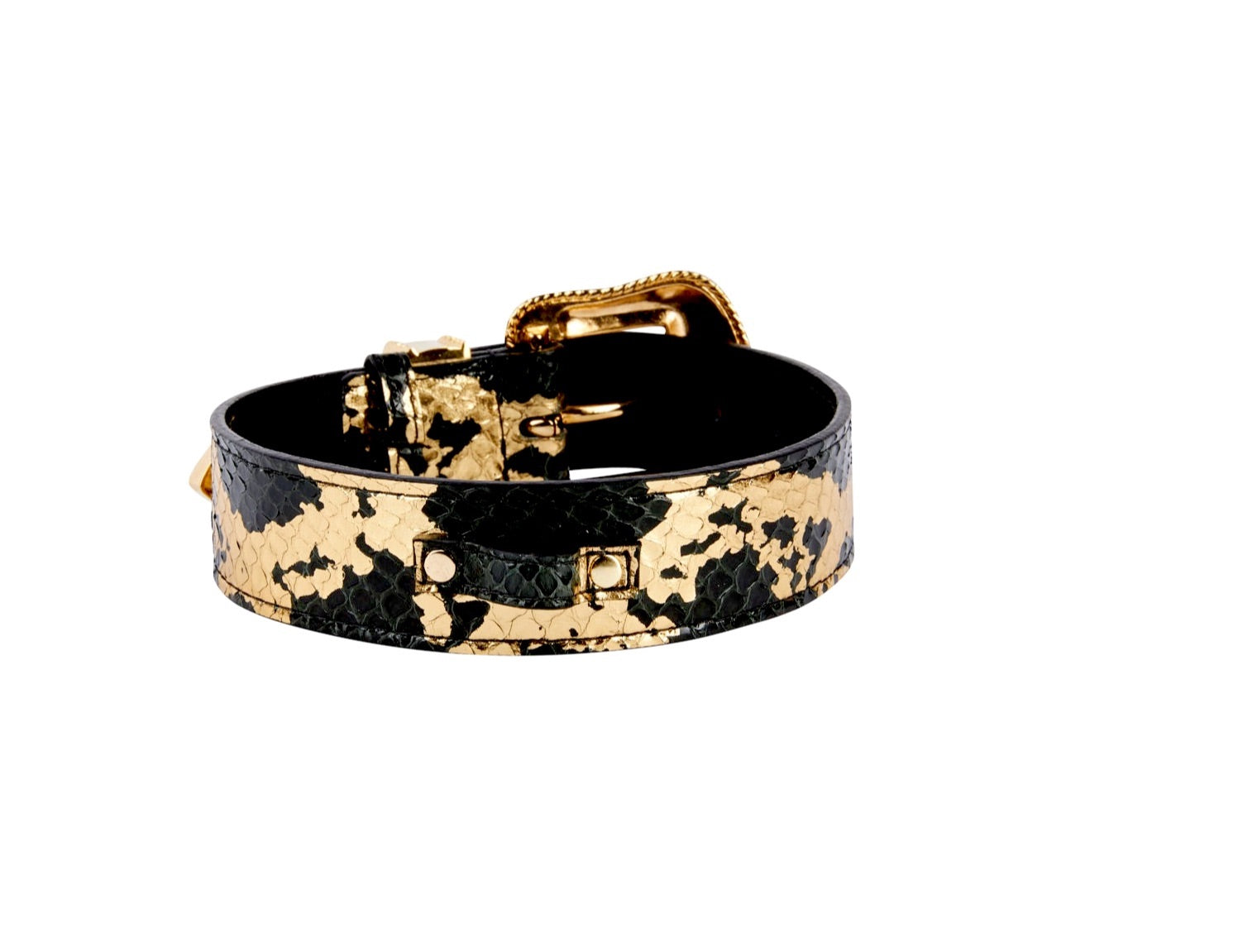 Black/Gold Custom Snake Swarovski Crystal Collar by Allysa Payne Beverly Hills - product image 4 for Resin Society