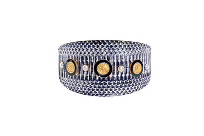 Nautical Collection. White & Navy Snake With Nautical Navy & Gold by Allysa Payne Beverly Hills - product image 3 for Resin Society
