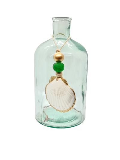 Gilded Scallop Coastal Holiday Ornament