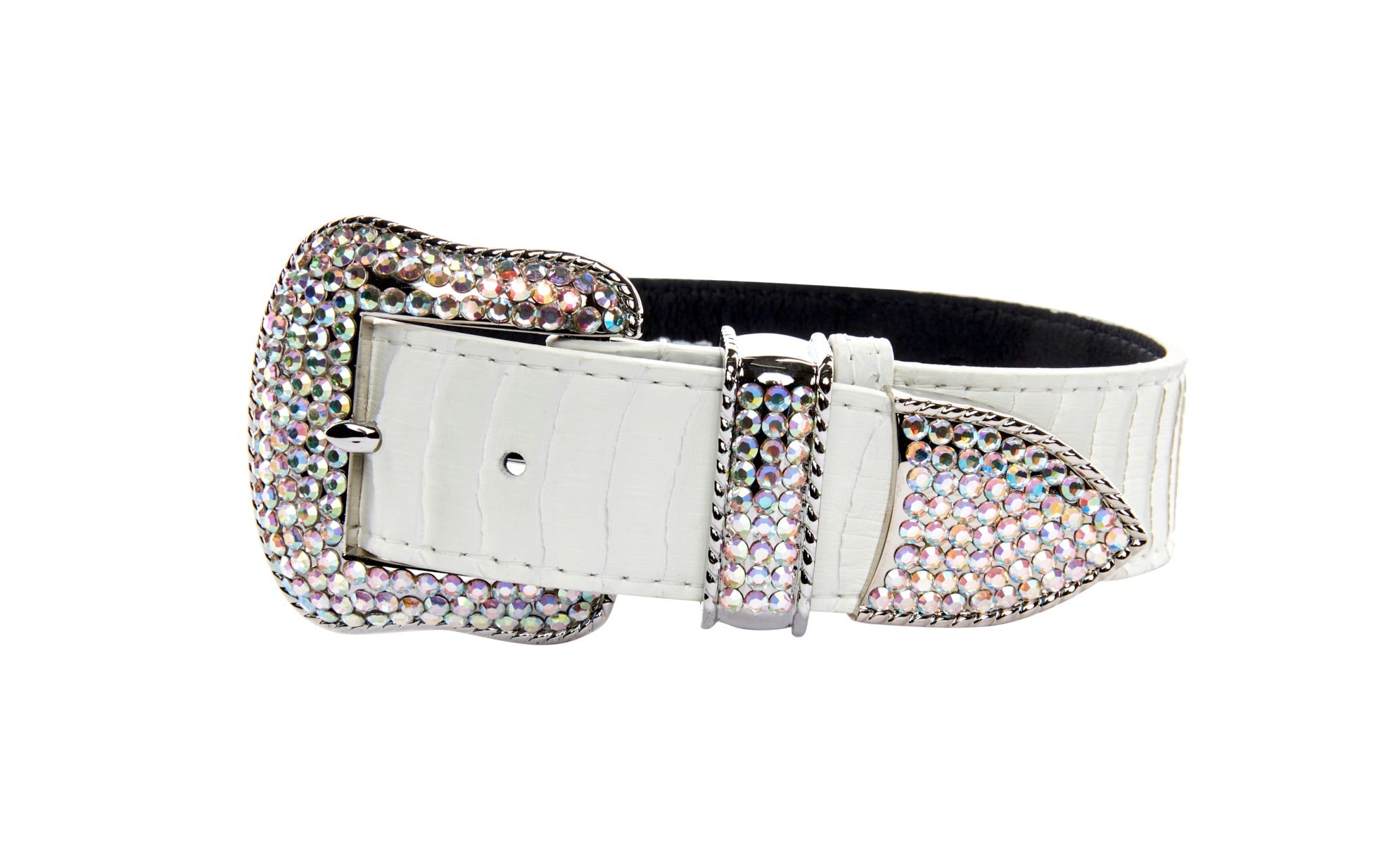 Matte White Snake Collar Set of 2. With Both Silver & Gold Swarovski by Allysa Payne Beverly Hills - product image 2 for Resin Society