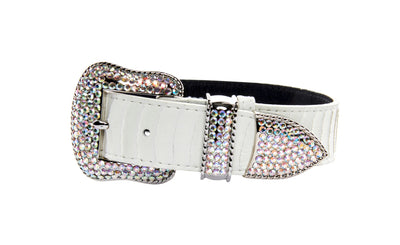 Matte White Snake Collar Set of 2. With Both Silver & Gold Swarovski by Allysa Payne Beverly Hills - product image 2 for Resin Society