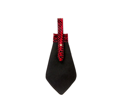 Red & Black Viper Snake Tie