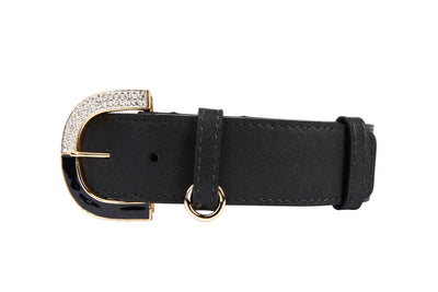 Black Italian Leather Collar With Glamorous Italian Hardware by Allysa Payne Beverly Hills - main product image for Resin Society