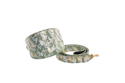 Luxury Pet Fashion Custom Art Deco Snakeskin Wide Collar & Leash Set