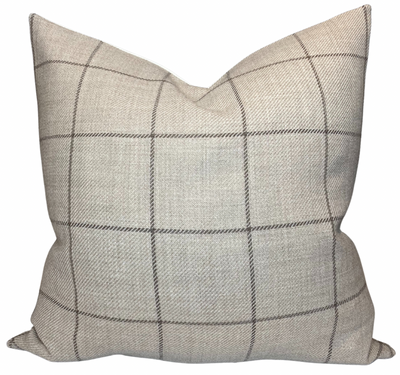 Bancroft Wool Pillow Cover in Malt Brown front view showing textured wool fabric