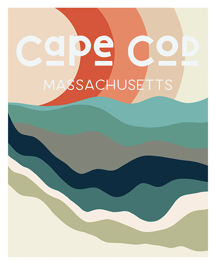 Destination: Cape Cod modern abstract art print by Alicia Bock