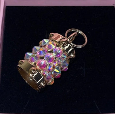 Gold Swarovski Crystal Cylinder Charm