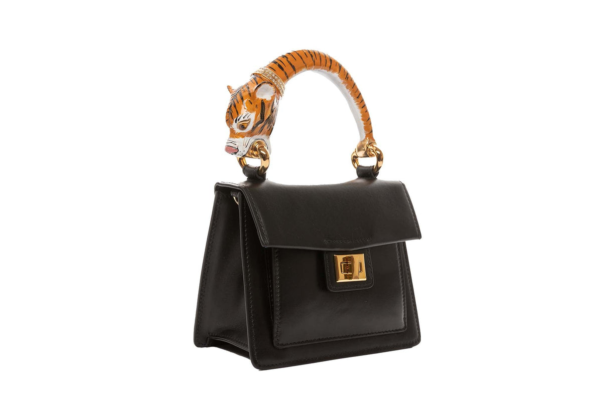 Tiger Bag With Black Italian Leather by Allysa Payne Beverly Hills - main product image for Resin Society
