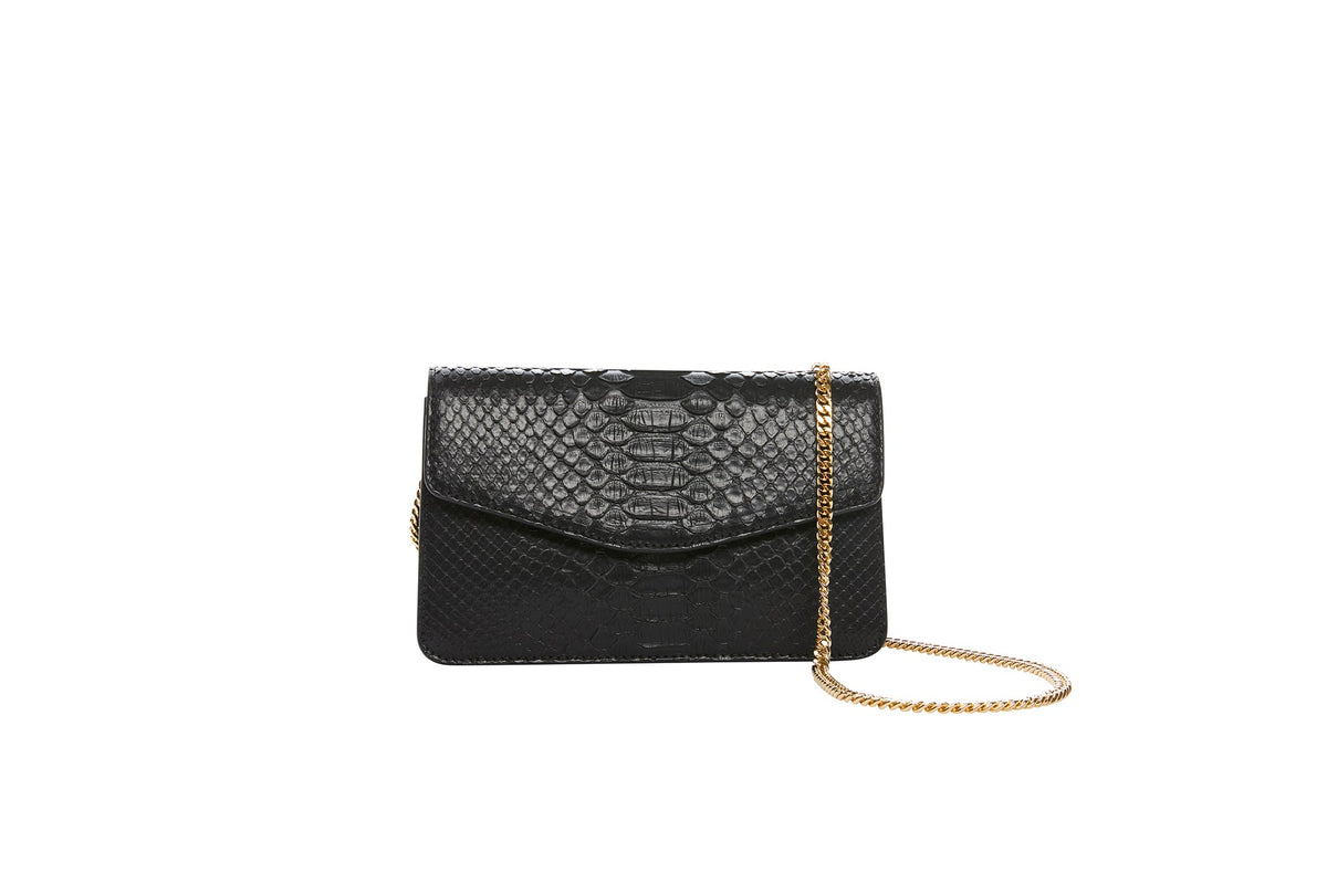 Classic Black Python Clutch by Allysa Payne Beverly Hills - product image 2 for Resin Society