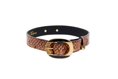 Bronze Gold Snake With Vintage Black & Gold Custom Italian Hardware by Allysa Payne Beverly Hills - product image 2 for Resin Society