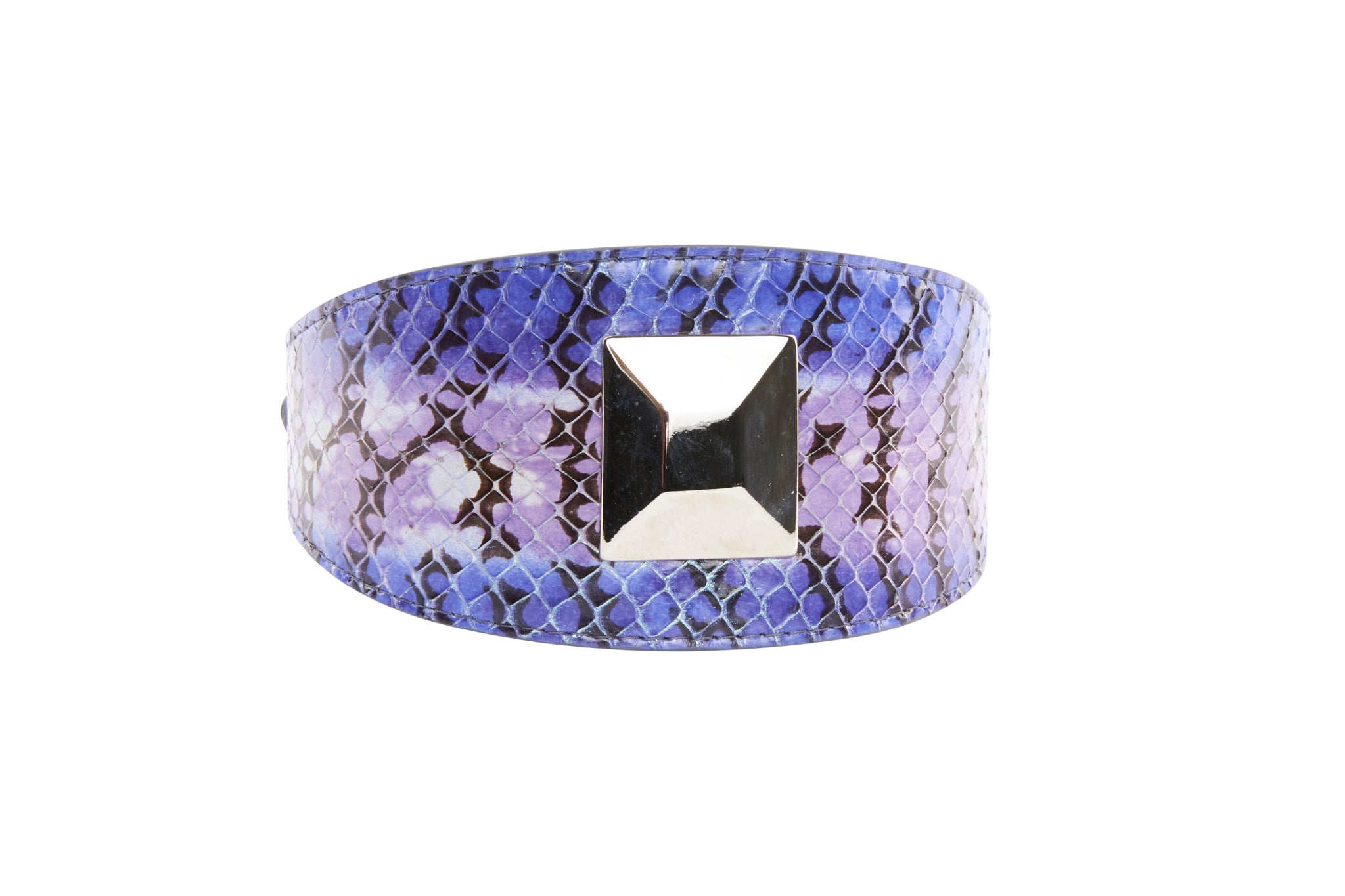 Purple/Silver/Black Custom Iridescent Snake Collar