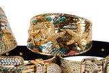 Scottsdale Collection Multi Color Gold Snake Stunning Set Of 4 Collars by Allysa Payne Beverly Hills - product image 2 for Resin Society