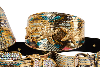 Scottsdale Collection Multi Color Gold Snake Stunning Set Of 4 Collars by Allysa Payne Beverly Hills - product image 2 for Resin Society