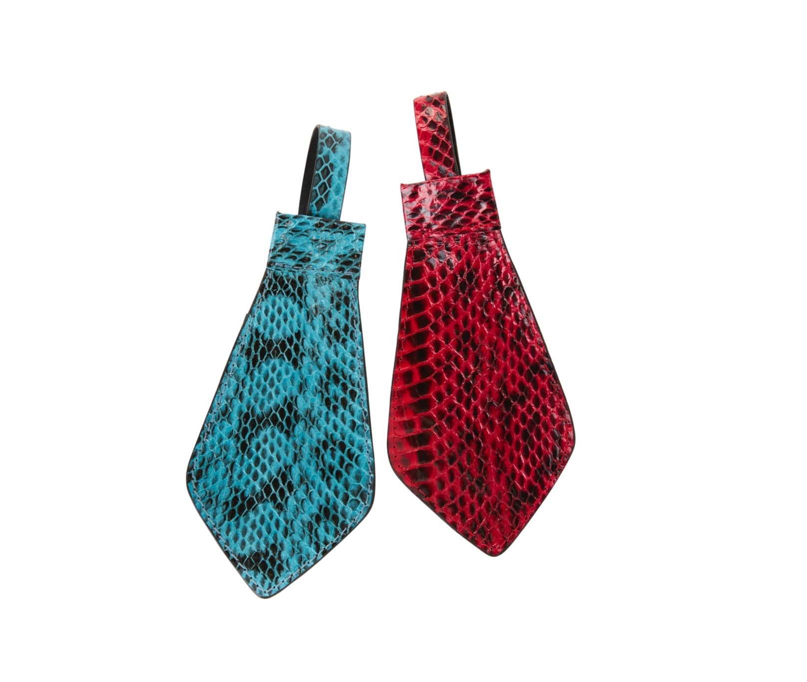 Turquoise & Black Viper Snake and Red & Black Tie
