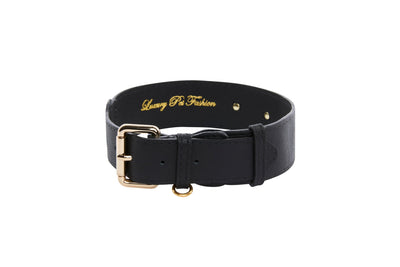 Classic Black Italian Leather Classic Collar by Allysa Payne Beverly Hills - product image 2 for Resin Society