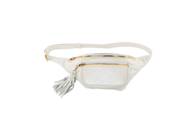 Pearl White Italian Leather/Pearl White Tilapia Fanny by Allysa Payne Beverly Hills - product image 2 for Resin Society