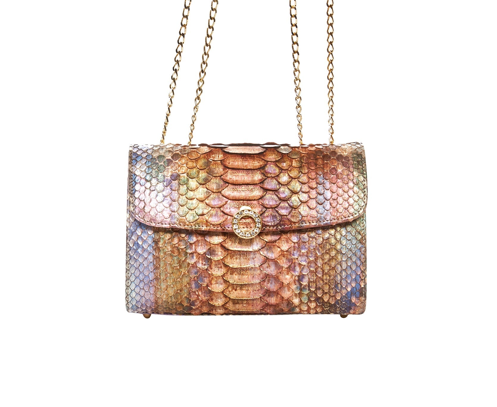 Iridescent Python Day To Night Bag by Allysa Payne Beverly Hills - main product image for Resin Society